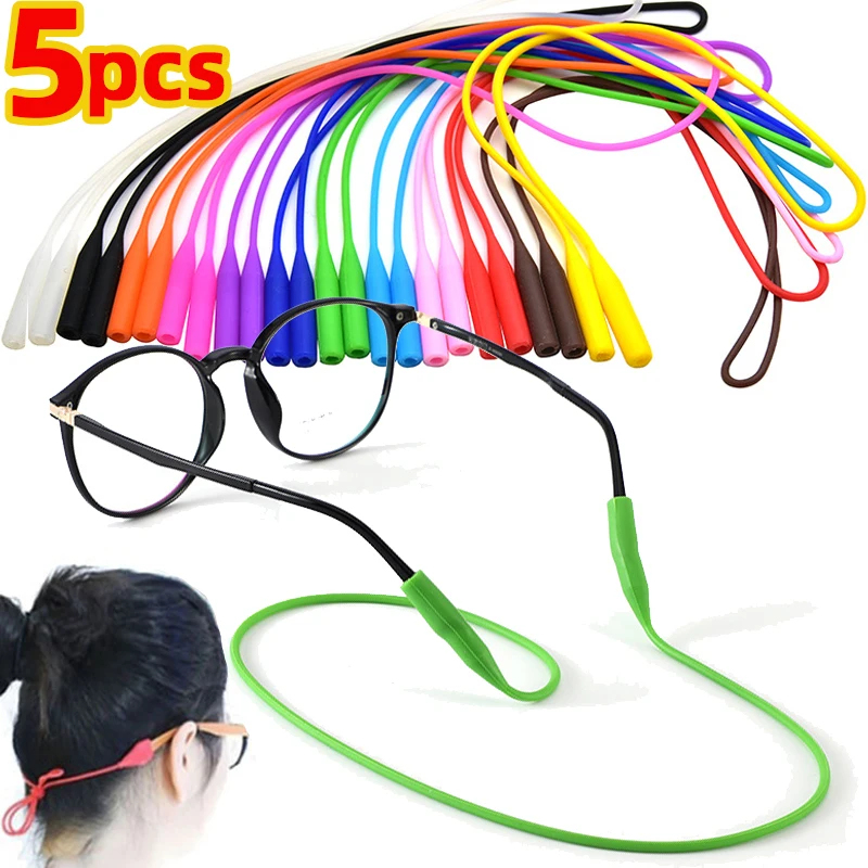 Sunglass Retainer Cord - 1/5pcs Silicone Anti-slip Glasses Rope Sports