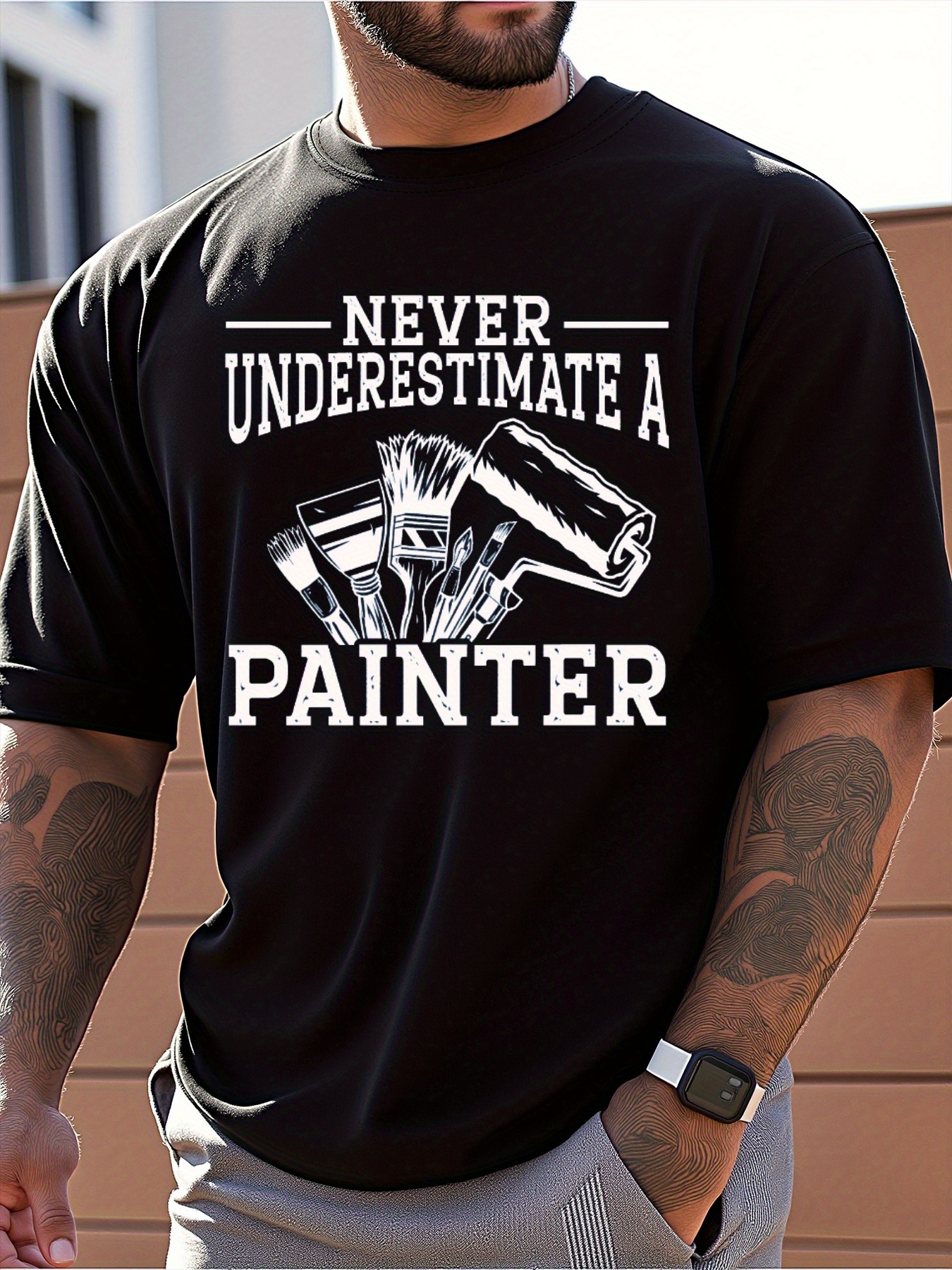 Linen Shirt Breathable - Men's Casual Graphic T-Shirt Design Pure