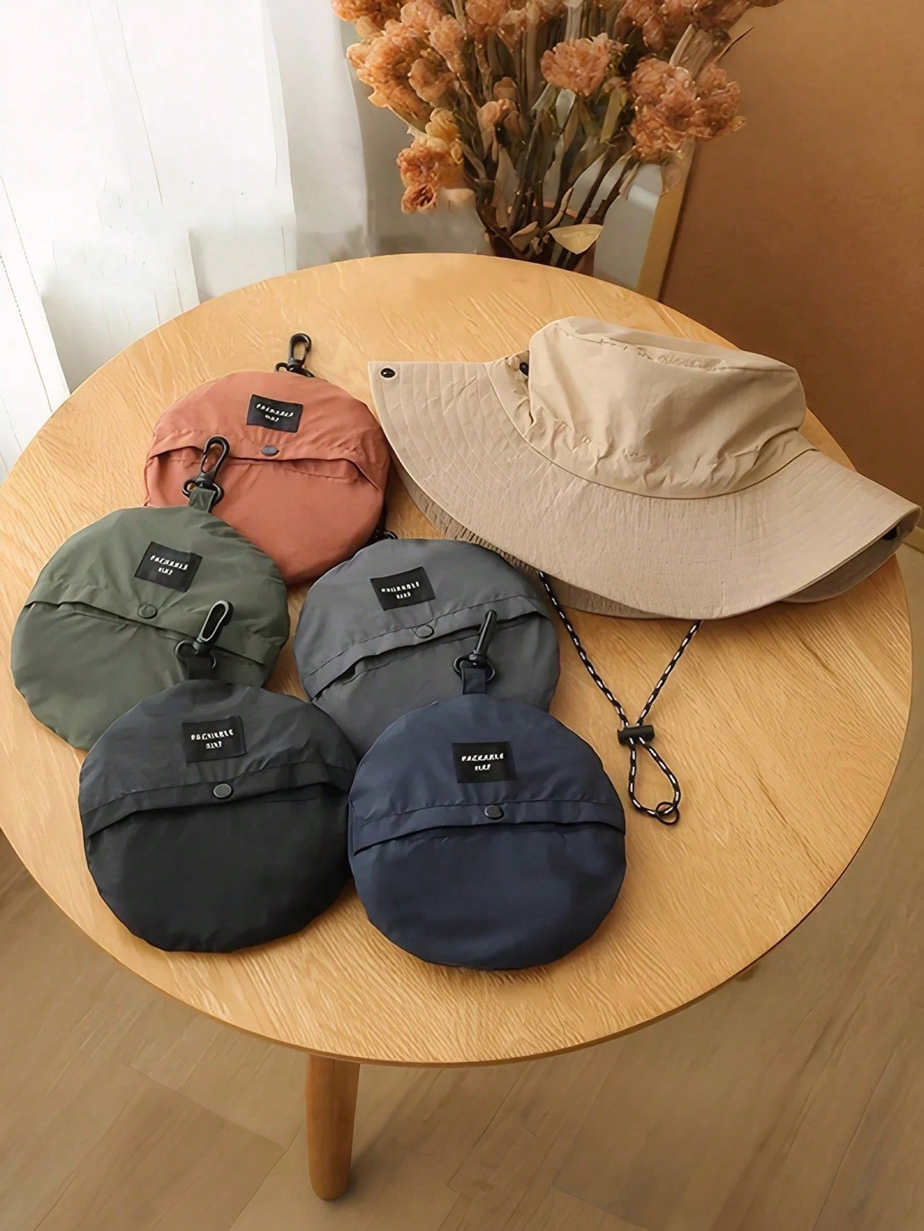 Packable Hat Nylon - 1 Pc Waterproof Bucket Hat, Foldable