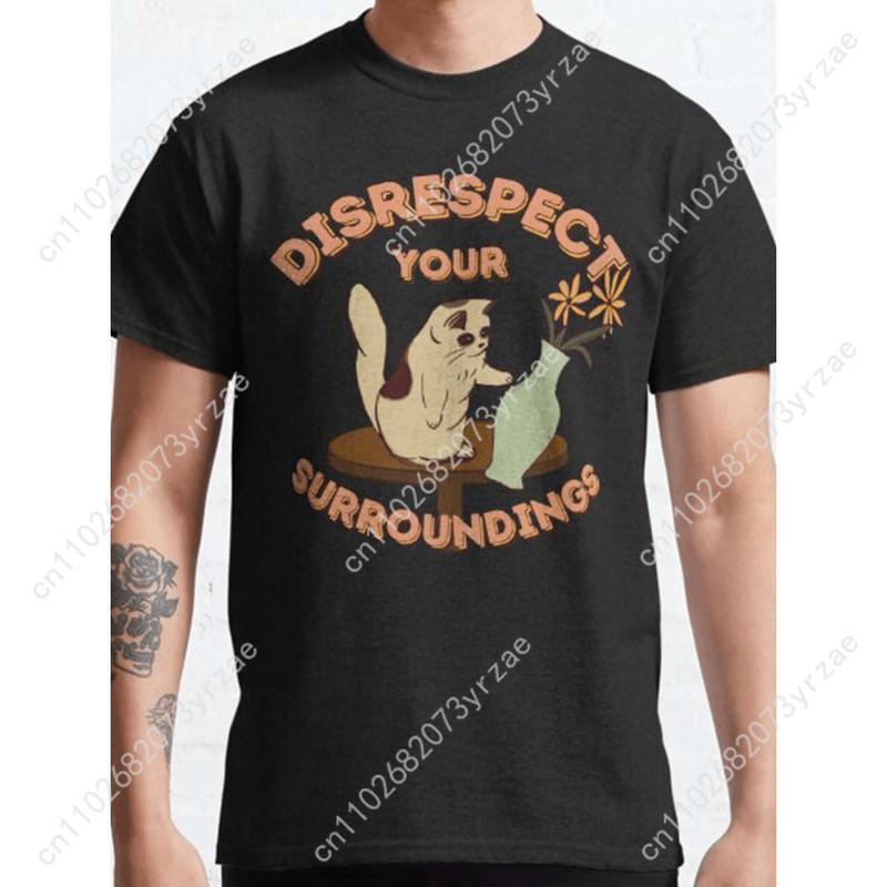 Linen Shirt Breathable - Funny Cats Punk Memes Casual Tshirt