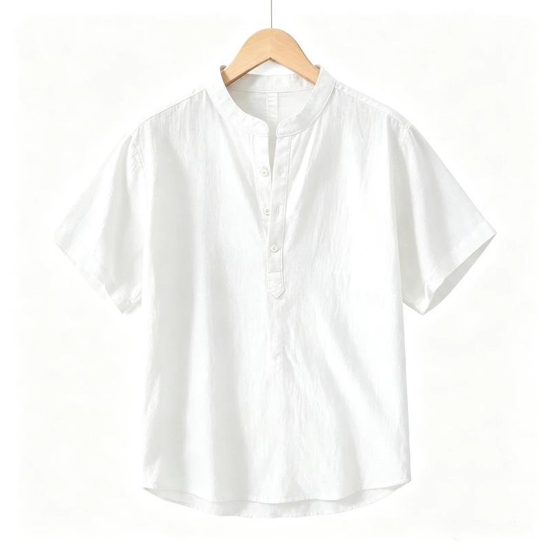 Summer Mens Short Sleeve Shirt - Linen Shirt Breathable 리뷰 및 가격