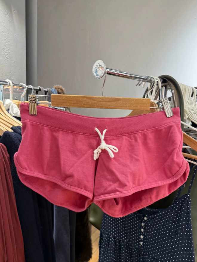New Rose Pink Cotton Short Pan - Short Linen Drawstring 리뷰 및 가격