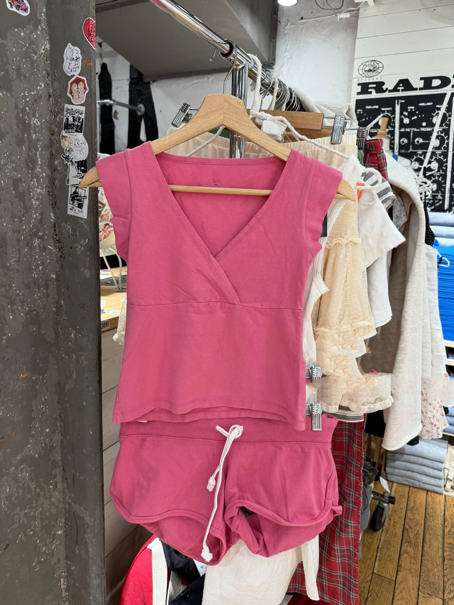 New Rose Pink Cotton Short Pan - Short Linen Drawstring 리뷰 및 가격