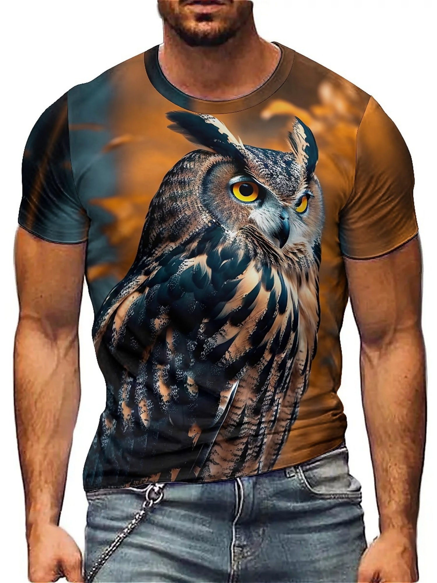 Men's & Women's 3D Print Owl G - Tee Graphic Print 리뷰 및 가격