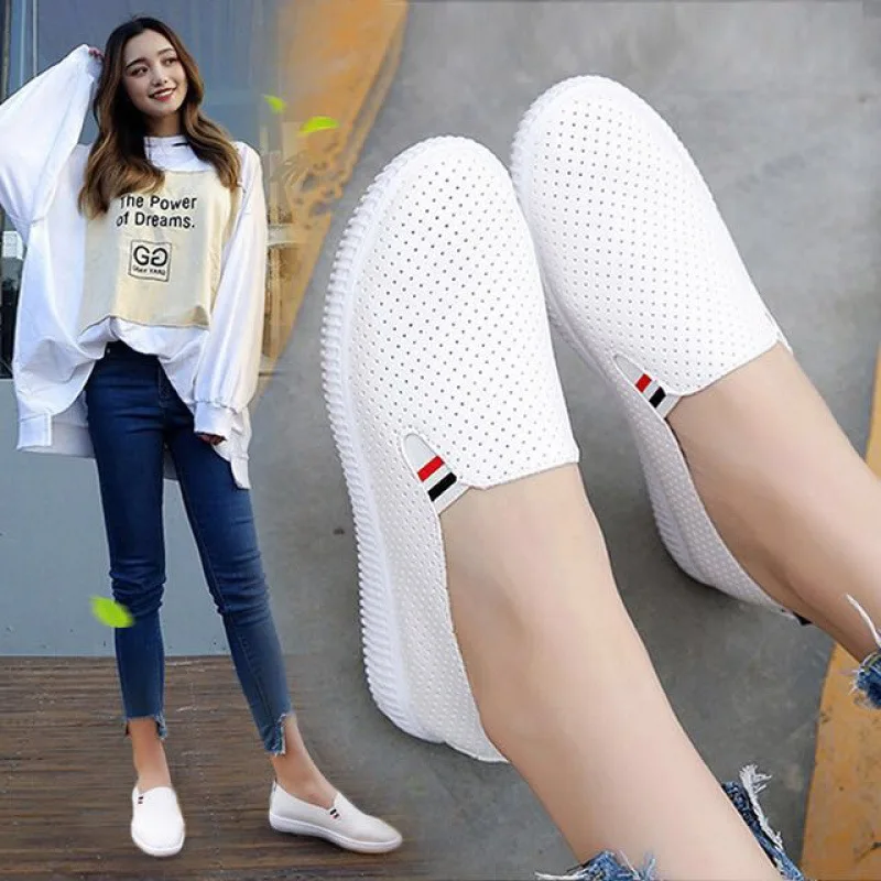 Women Sneakers White Flats Cut - Espadrille Slip On 리뷰 및 가격