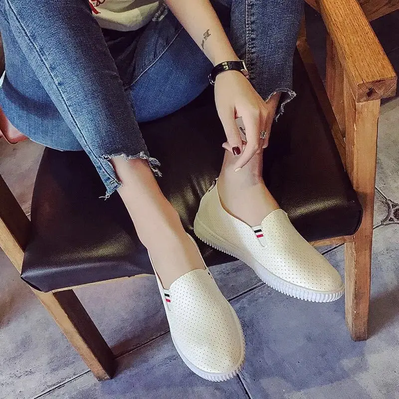 Women Sneakers White Flats Cut - Espadrille Slip On 리뷰 및 가격