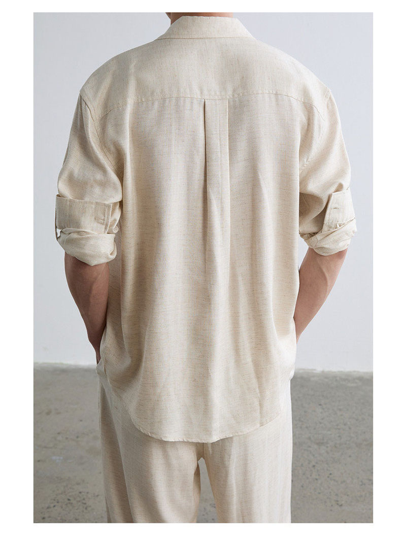 High-end Natural Linen Men's S - Linen Shirt Breathable 리뷰 및 가격