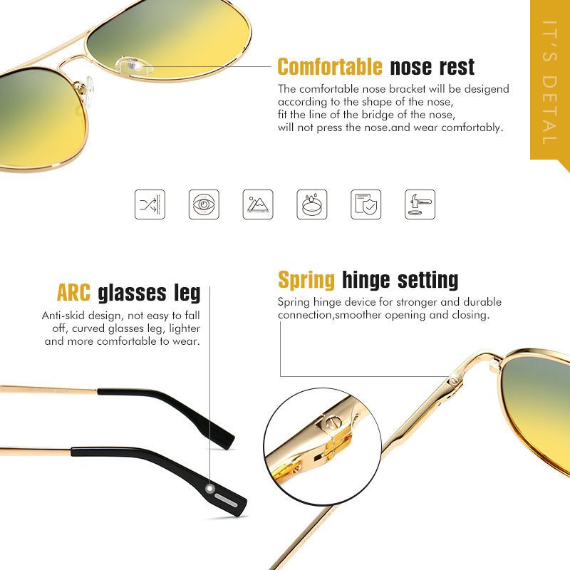 Photochromic Sunglasses Men Po - Sunglasses Aviator Polarized 리뷰 및 가격
