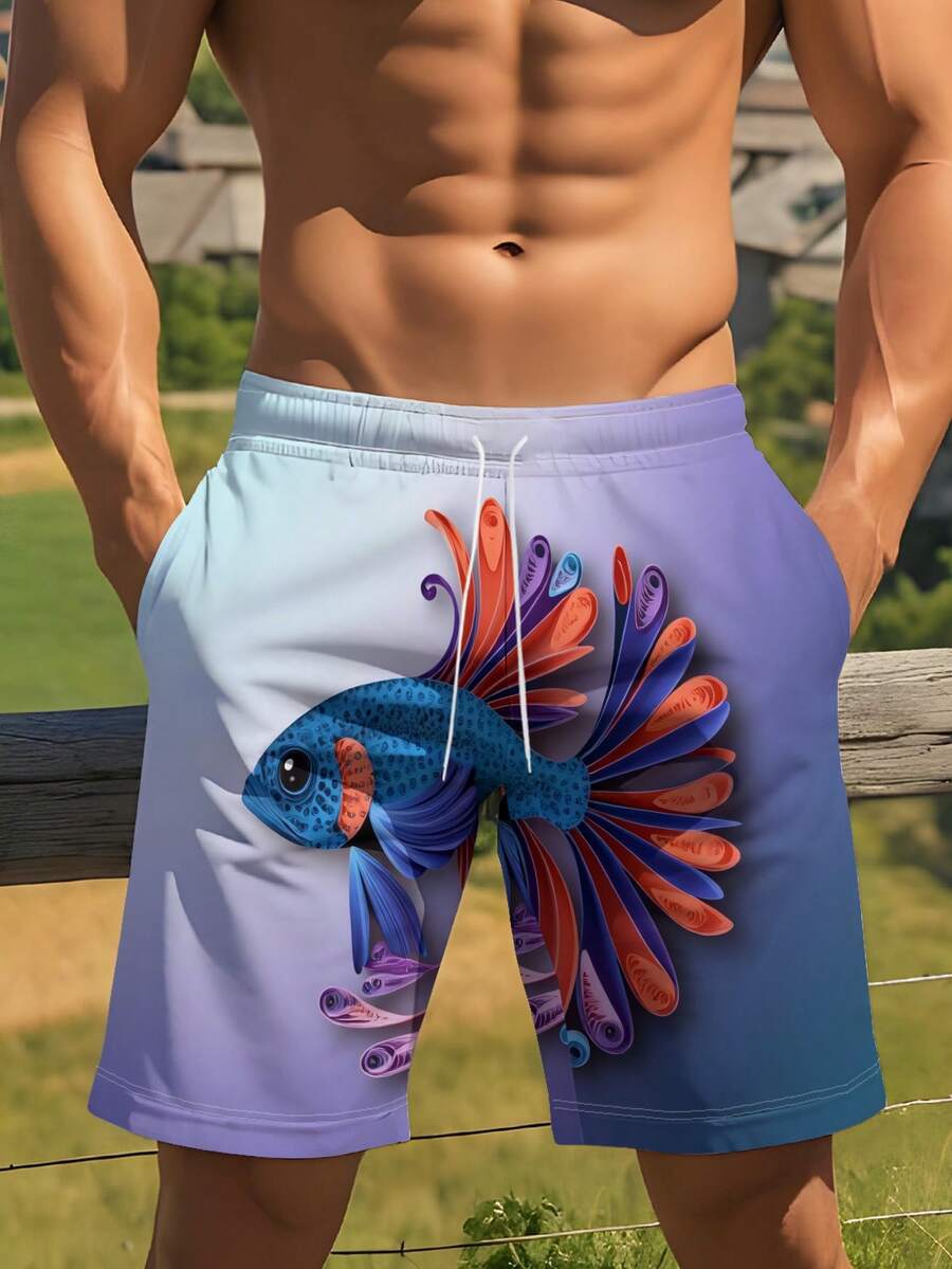 Gradient Purple Blue Swim Trun - Swim Trunk Quick Dry 리뷰 및 가격