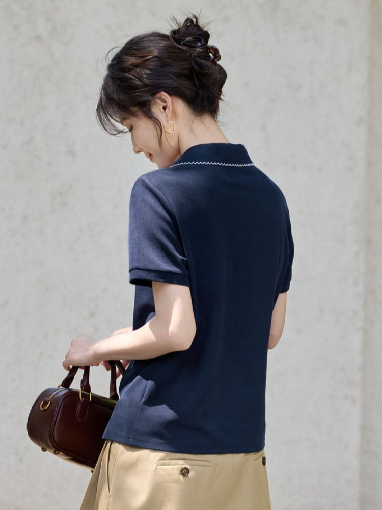 Women's Slim Fit Figure Flatte - Polo Shirt Pique 리뷰 및 가격
