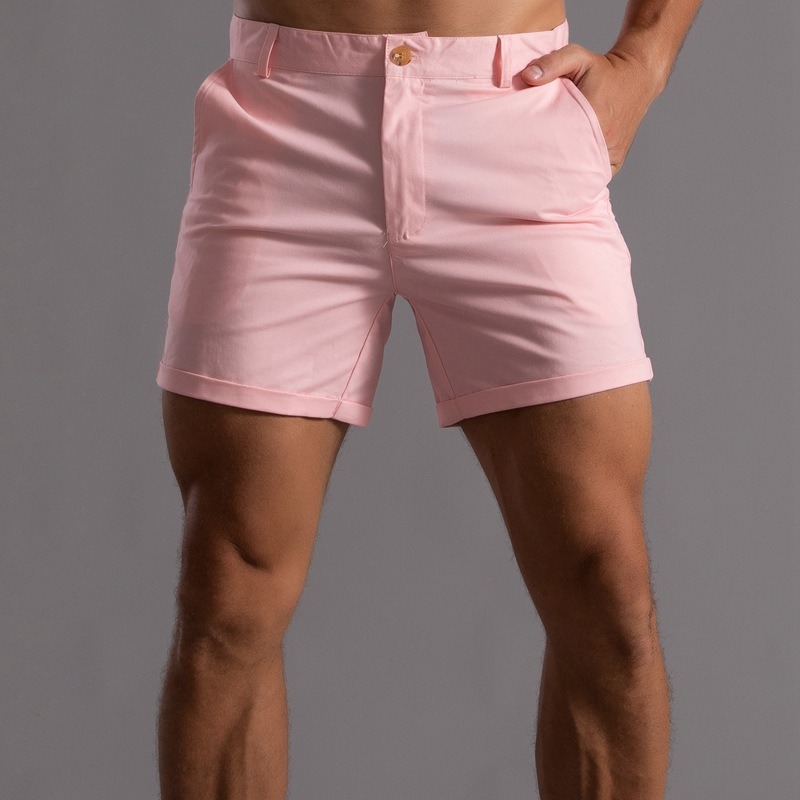Men Slim Fit Chino Shorts Roll - Shorts Chino Slim 리뷰 및 가격
