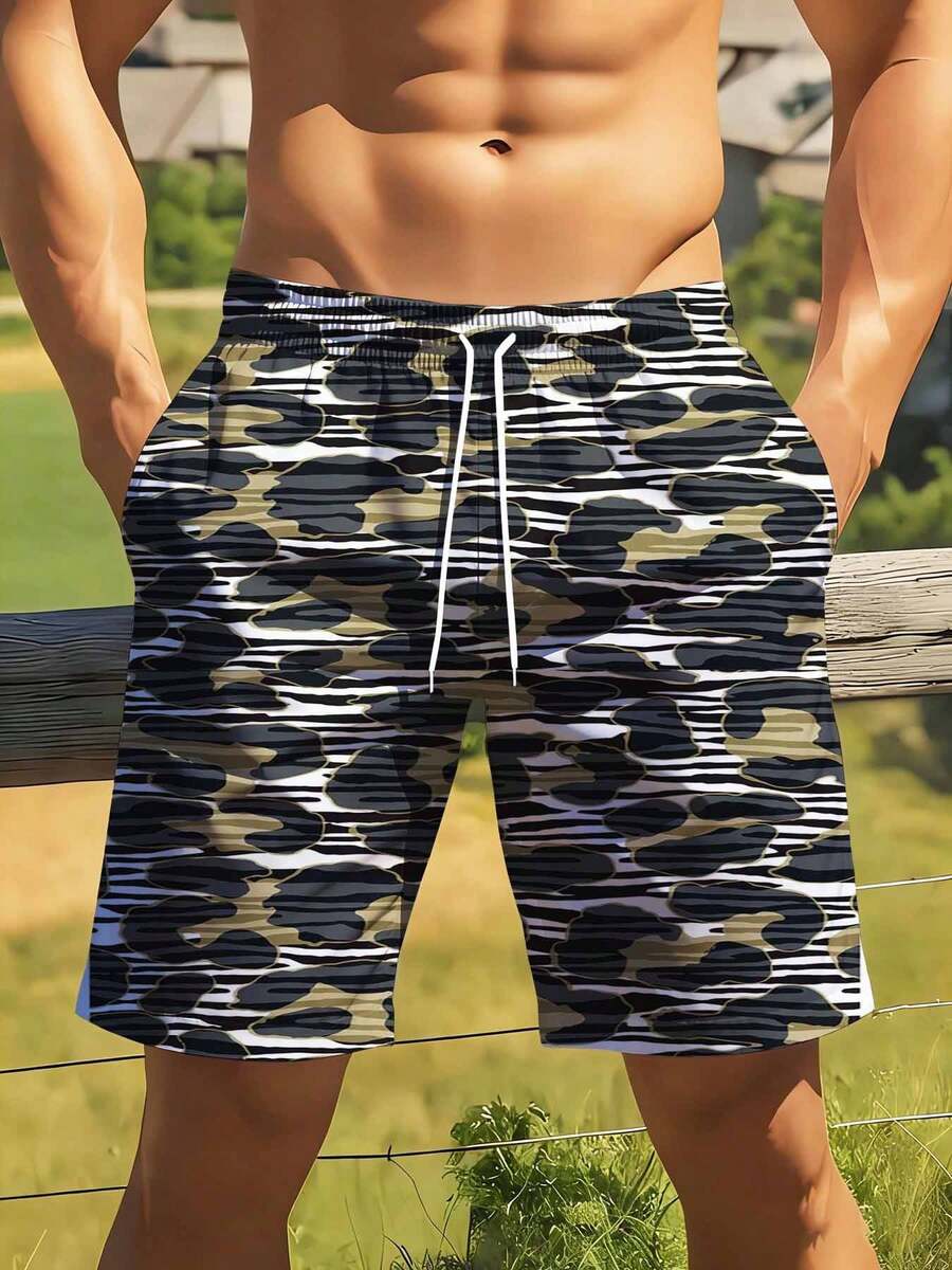 Mens Camouflage Print Swim Tru - Swim Trunk Quick Dry 리뷰 및 가격