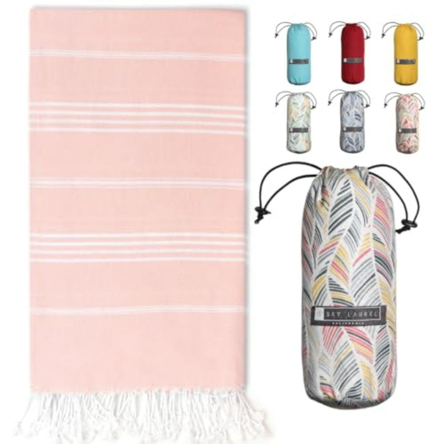 Turkish Beach Towel with Trave - Beach Towel Large 리뷰 및 가격