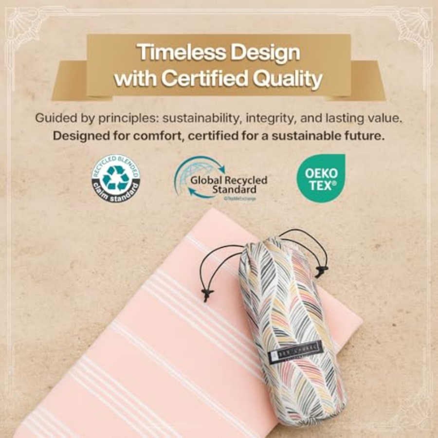 Turkish Beach Towel with Trave - Beach Towel Large 리뷰 및 가격