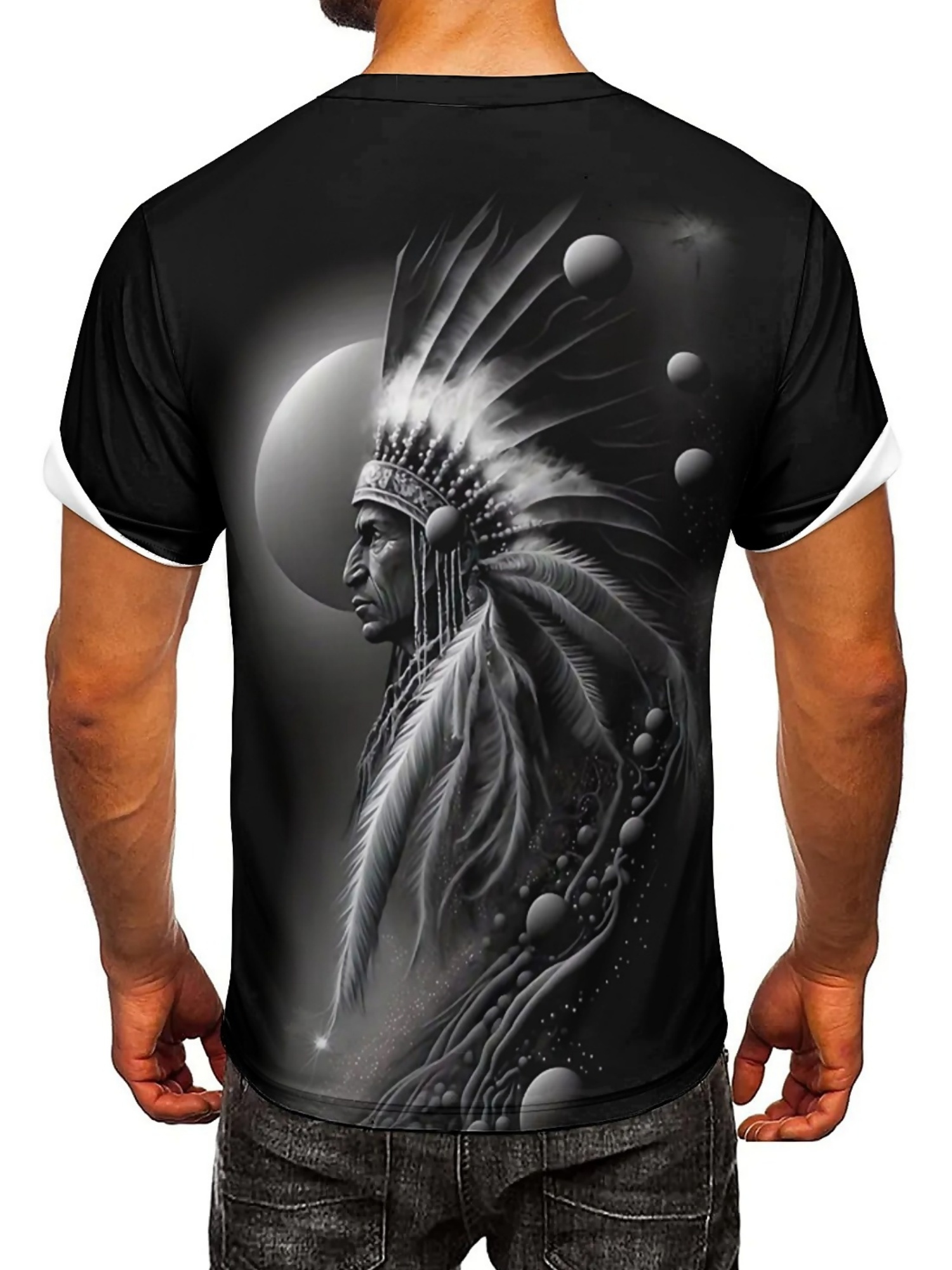 Men's 3D Printed Tribal Chieft - Tee Graphic Print 리뷰 및 가격