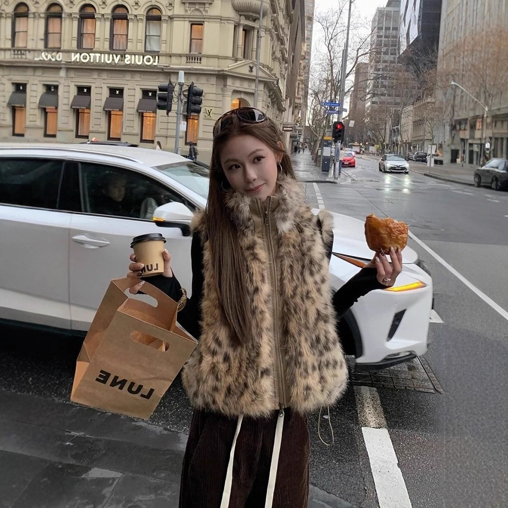 Women Faux Fur Vest Coats Shor - Short Linen Drawstring 리뷰 및 가격