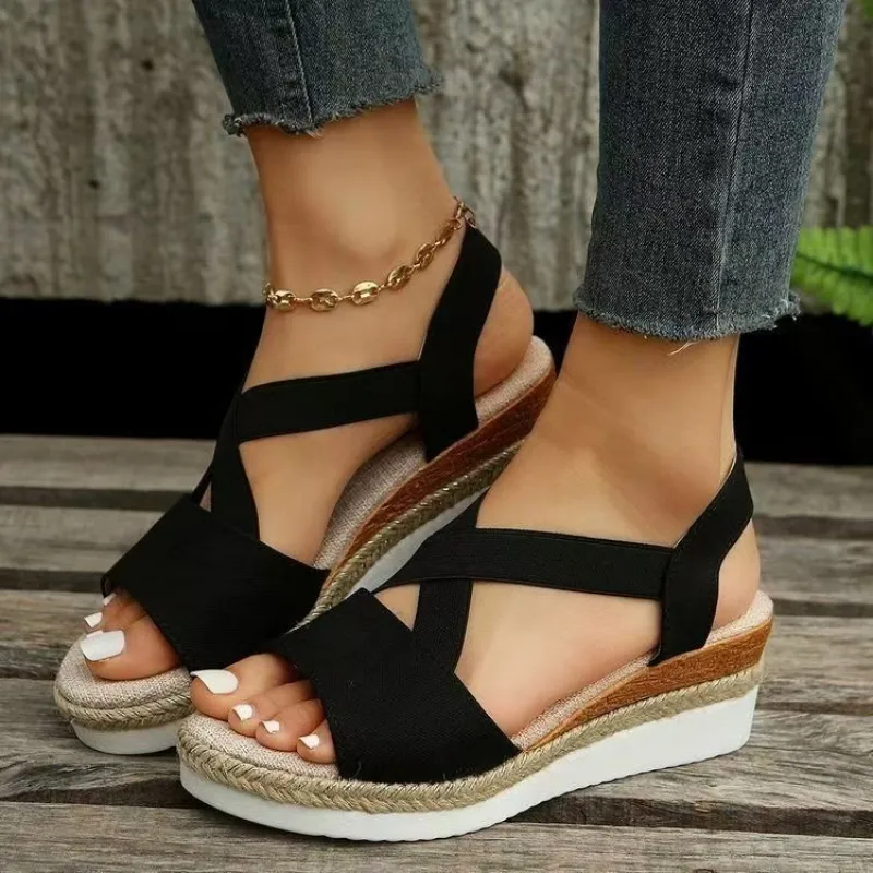 Women's Platform Wedge Sandals - Espadrille Slip On 리뷰 및 가격