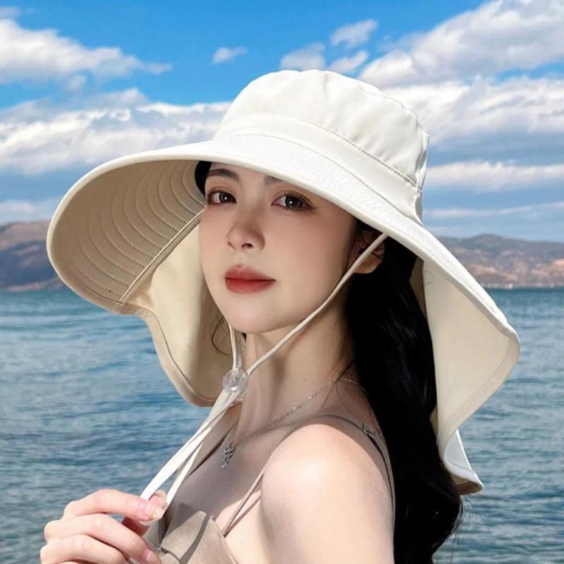 Outdoor UV Anti Neck Protectio - Bucket Hat Straw 리뷰 및 가격