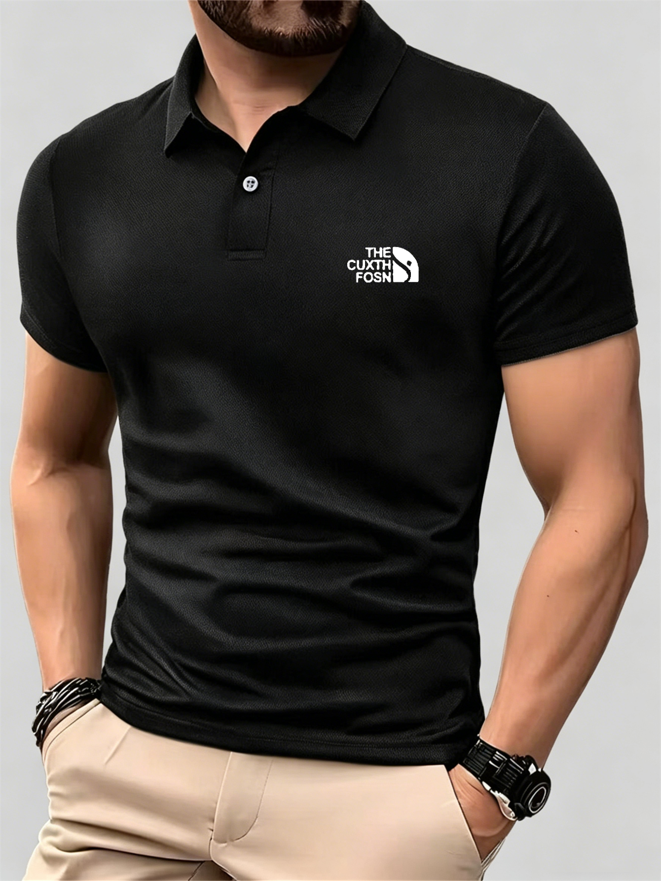 Men's Navy Blue 100% Polyester - Polo Shirt Pique 리뷰 및 가격