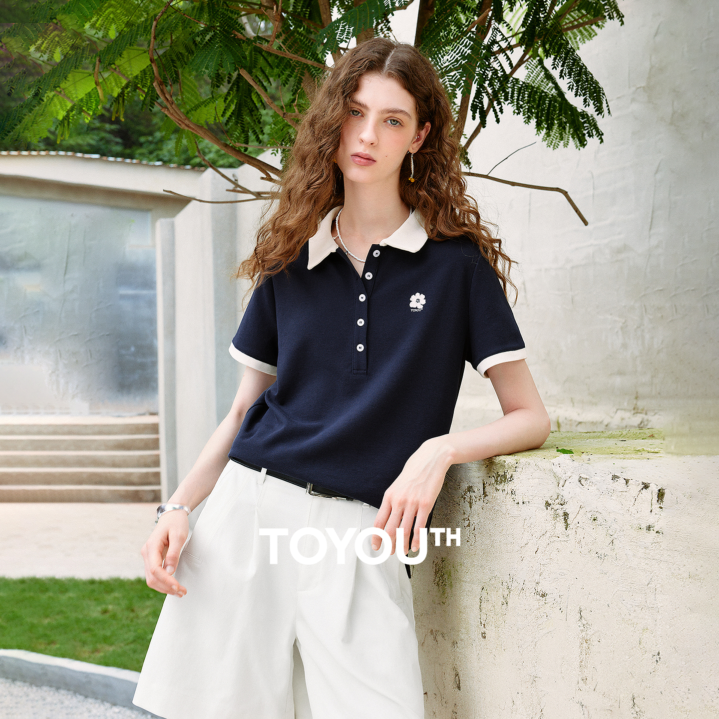 TOYOUTH Women T-shirts 2026 Su - Polo Shirt Pique 리뷰 및 가격