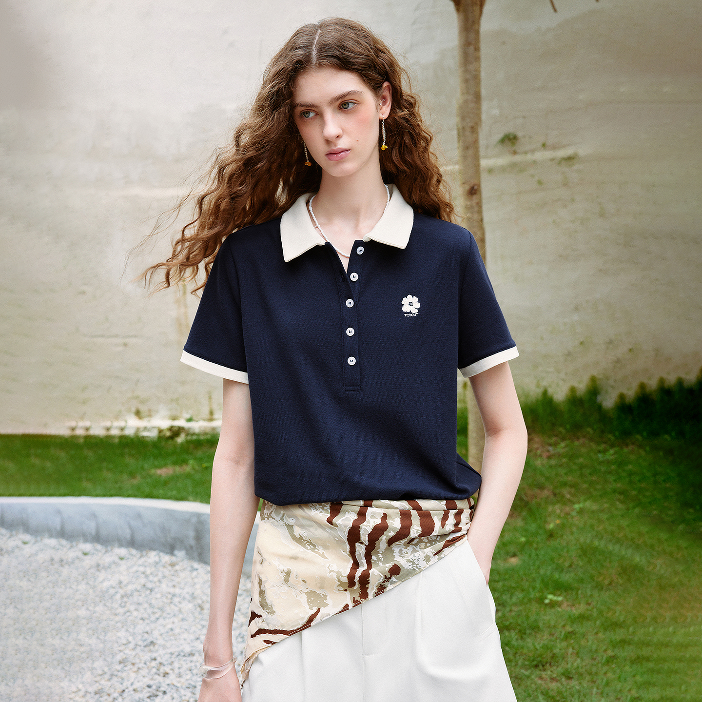 TOYOUTH Women T-shirts 2026 Su - Polo Shirt Pique 리뷰 및 가격