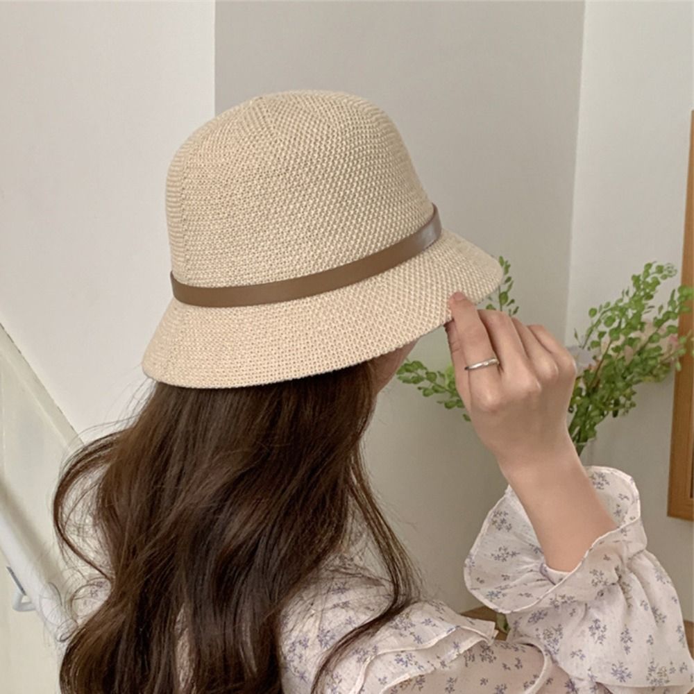 Korean PU Leather Belt Women S - Bucket Hat Straw 리뷰 및 가격