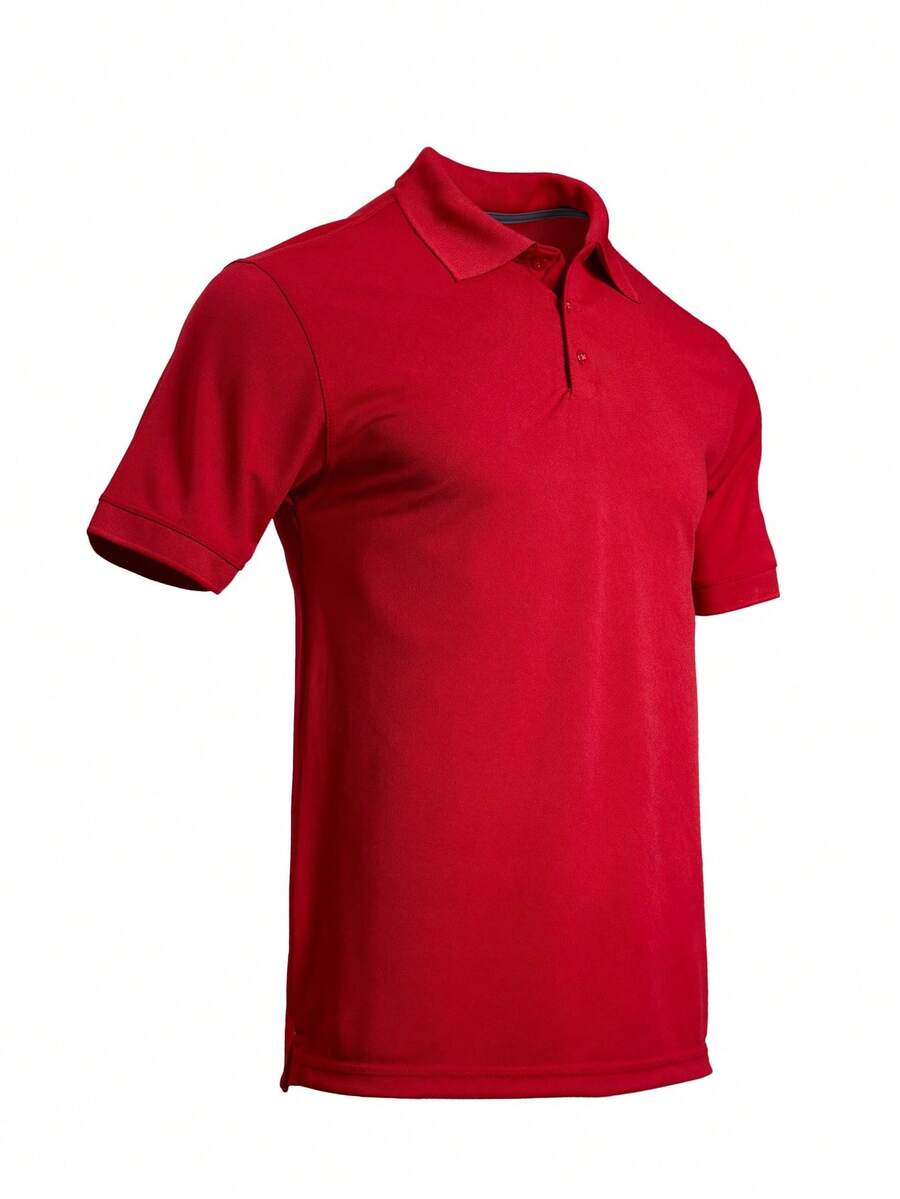Men's Solid Red Pique Polo Shi - Polo Shirt Pique 리뷰 및 가격