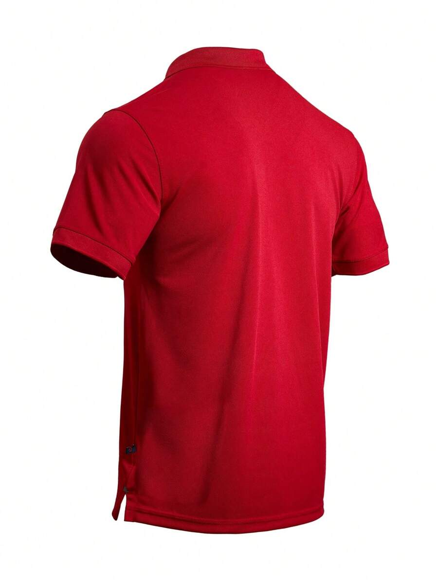 Men's Solid Red Pique Polo Shi - Polo Shirt Pique 리뷰 및 가격