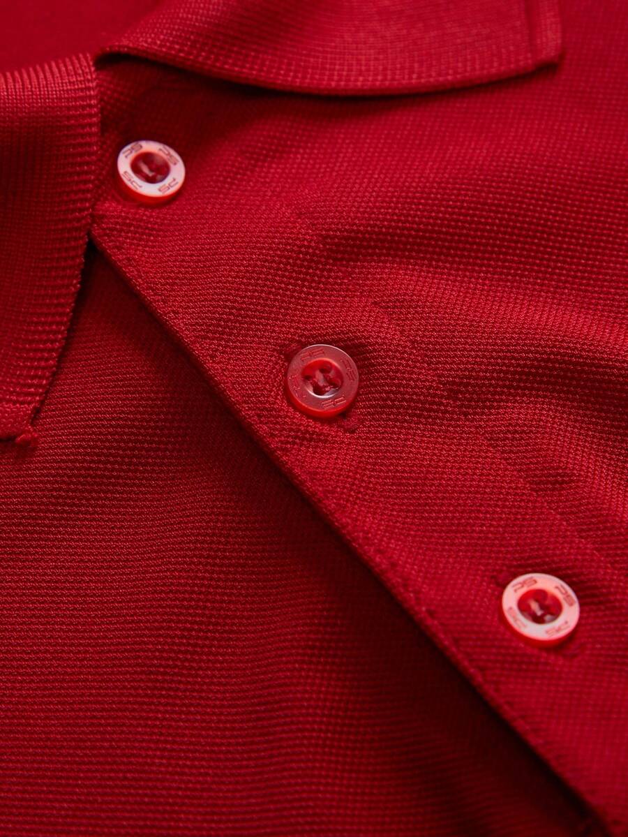 Men's Solid Red Pique Polo Shi - Polo Shirt Pique 리뷰 및 가격