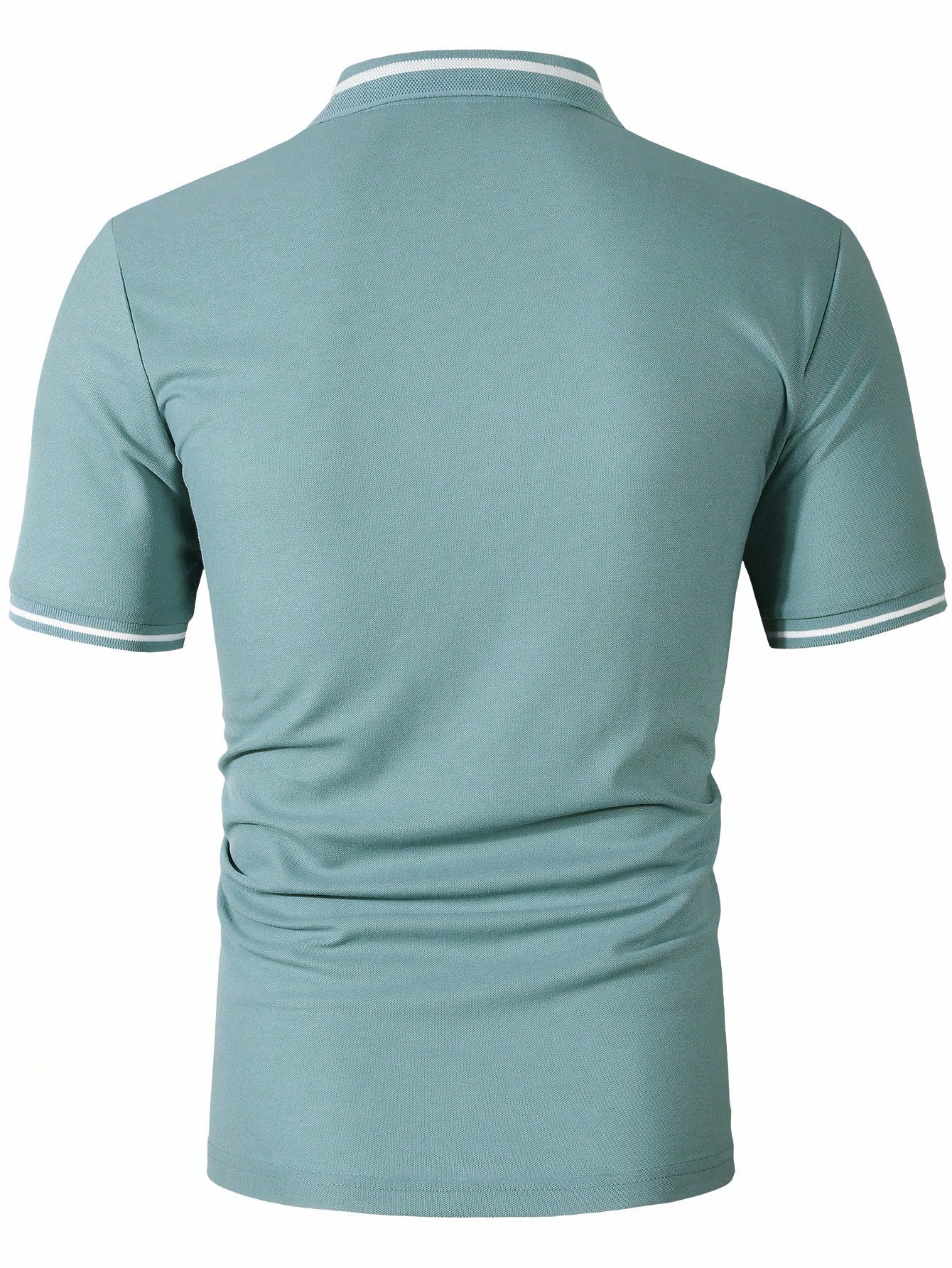 Men's Light Teal Short Sleeve  - Polo Shirt Pique 리뷰 및 가격