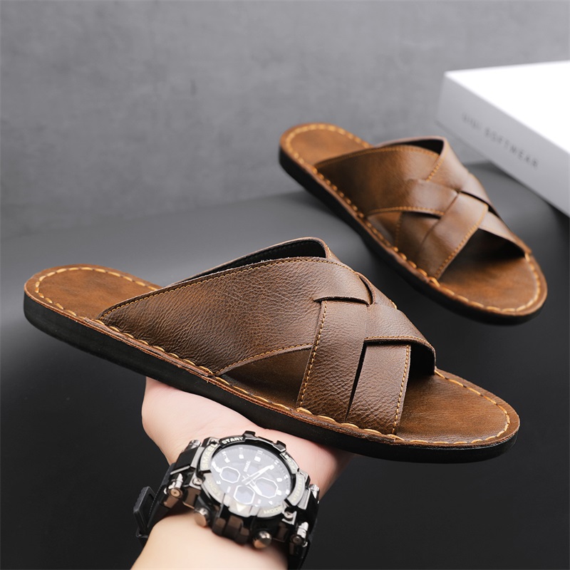 Genuine Leather Men Casual San - Flip Flop Leather Men 리뷰 및 가격