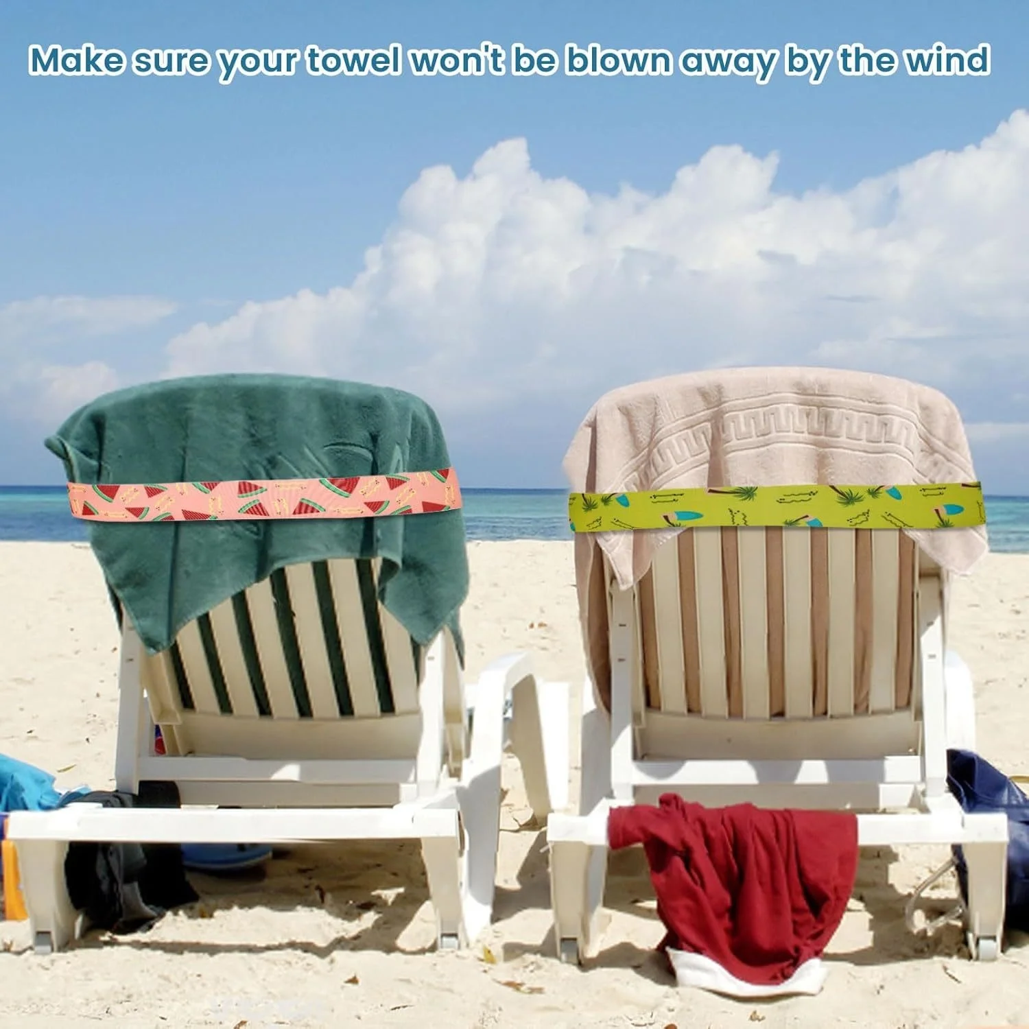 5Pcs  Large Towel Bands for Be - Beach Towel Large 리뷰 및 가격