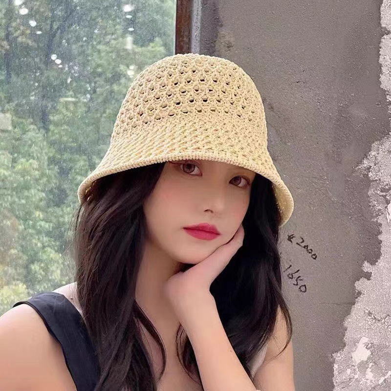 New Girls Sun Hat Wide Brim Fl - Bucket Hat Straw 리뷰 및 가격