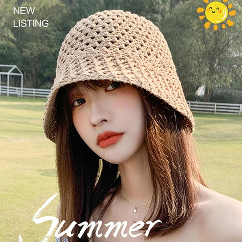 New Girls Sun Hat Wide Brim Fl - Bucket Hat Straw 리뷰 및 가격
