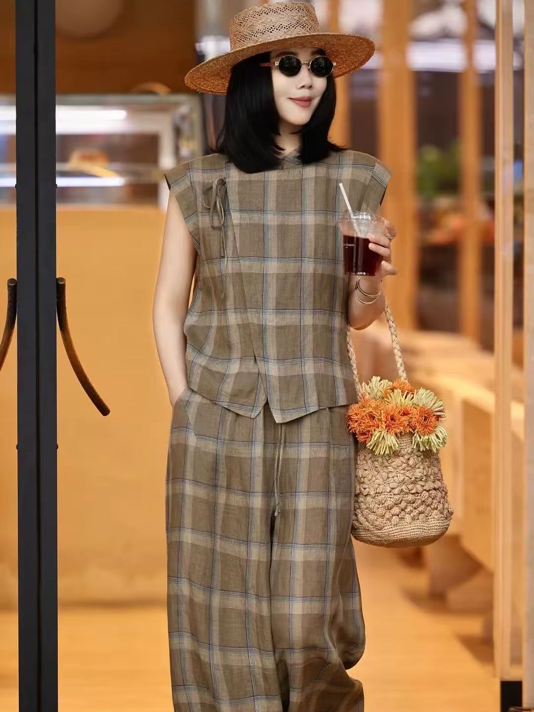 Fashionable stylish high-end l - Short Linen Drawstring 리뷰 및 가격