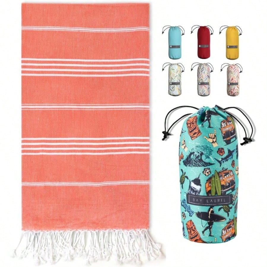 Turkish Beach Towel With Trave - Beach Towel Large 리뷰 및 가격