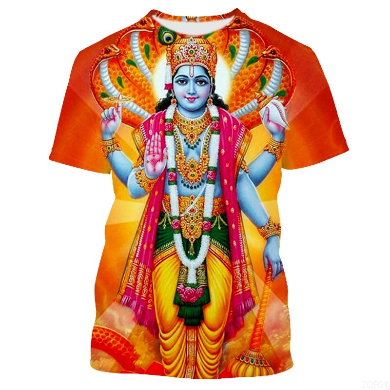 Summer Fashion Indian Deities  - Tee Graphic Print 리뷰 및 가격