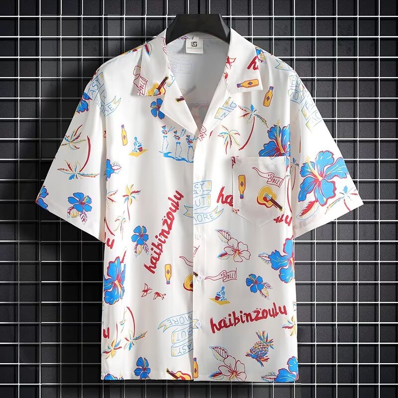Resort Casual Short-Sleeved Sh - Resort Shirt Floral 리뷰 및 가격