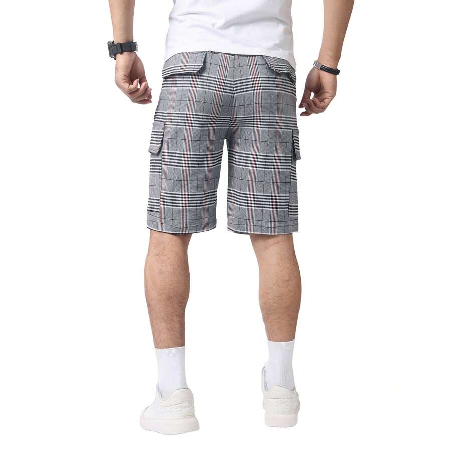 Mens Slim Fit Stretch Plaid Dr - Shorts Chino Slim 리뷰 및 가격