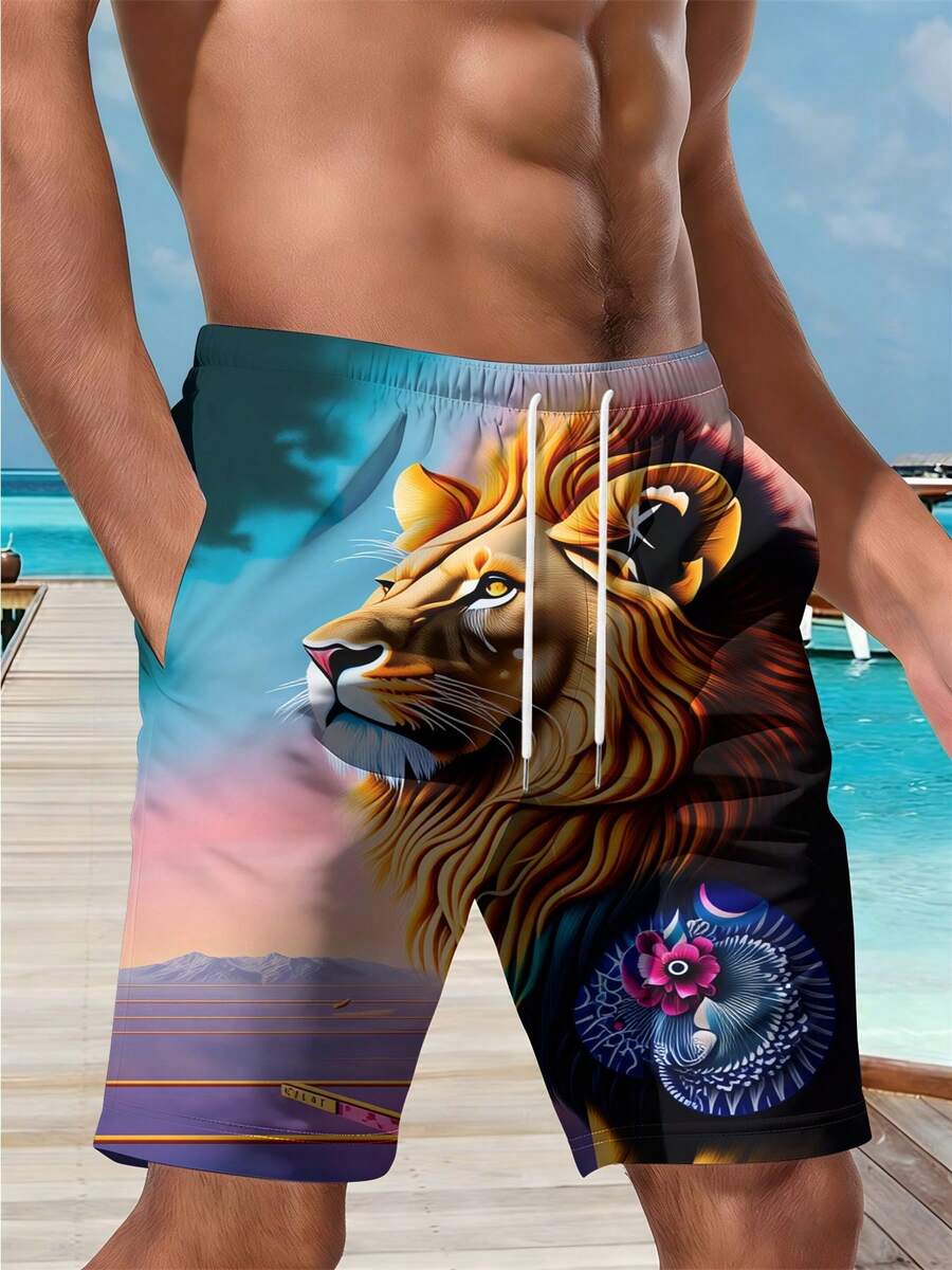 Mens Beach Shorts 3D Print Lio - Swim Trunk Quick Dry 리뷰 및 가격