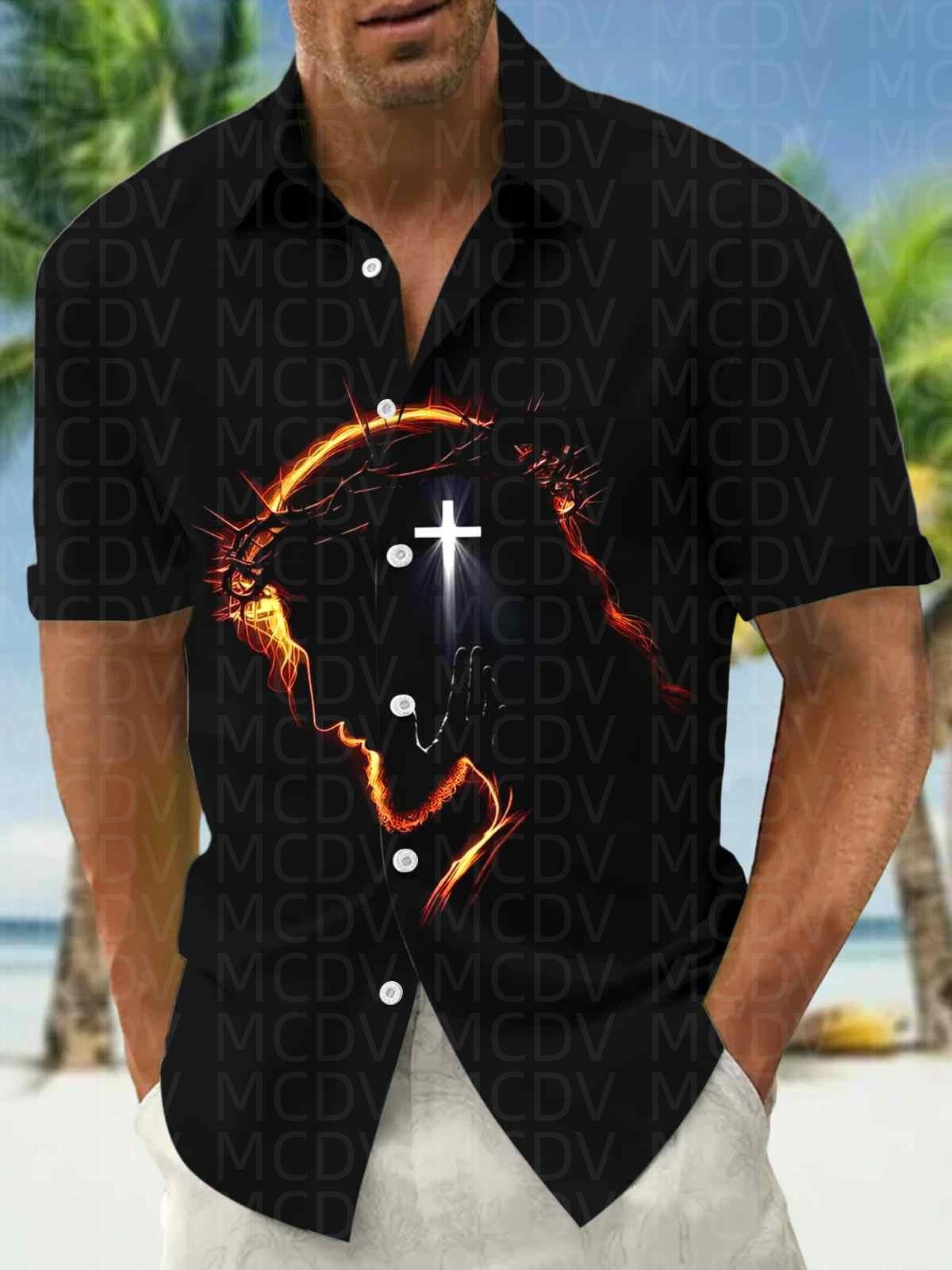 Insects Pattern Men's Hawaiian - Shirt Camp Collar 리뷰 및 가격