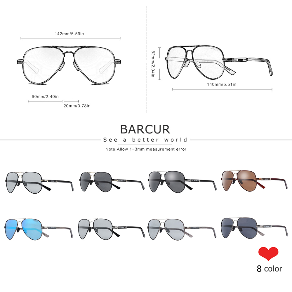 BARCUR Polarized Mens Sunglass - Sunglasses Aviator Polarized 리뷰 및 가격