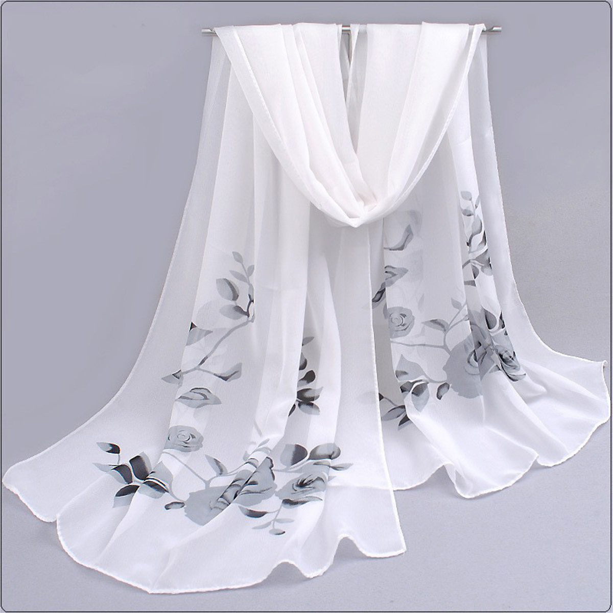 1pcs Chiffon Scarf Simple Eleg - Beach Towel Large 리뷰 및 가격