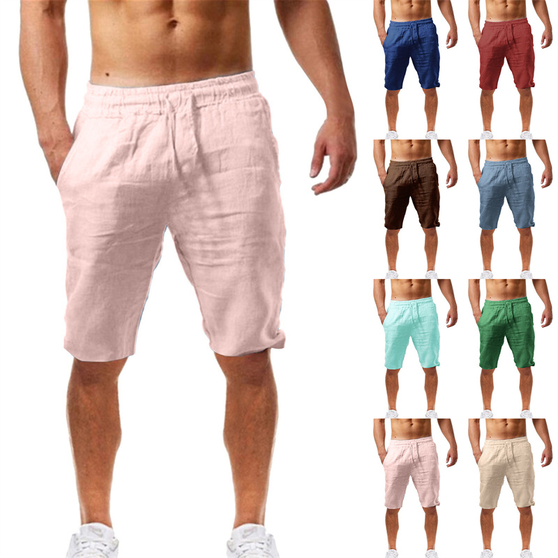 2026 Summer Men's Shorts Cotto - Short Linen Drawstring 리뷰 및 가격