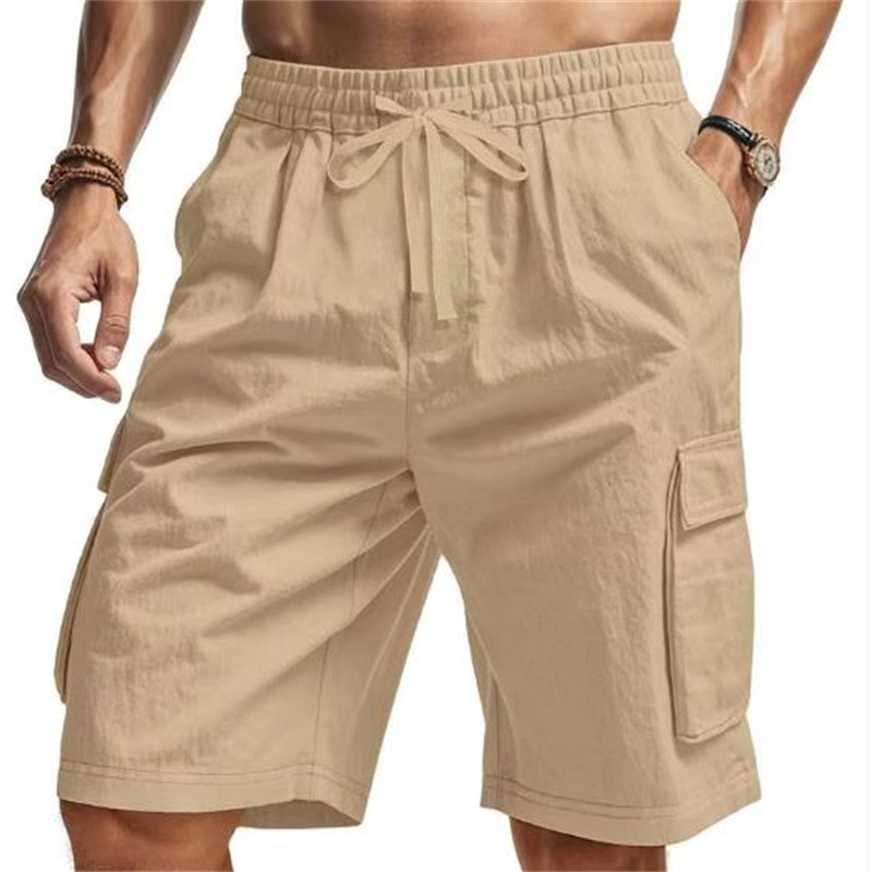 New Multi-Pocket sweatpants Me - Short Linen Drawstring 리뷰 및 가격