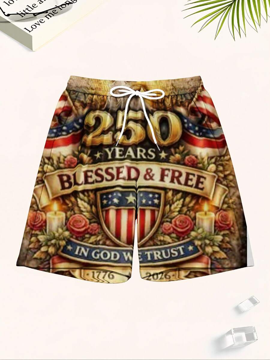 250 Years Blessed And Free Pat - Swim Trunk Quick Dry 리뷰 및 가격