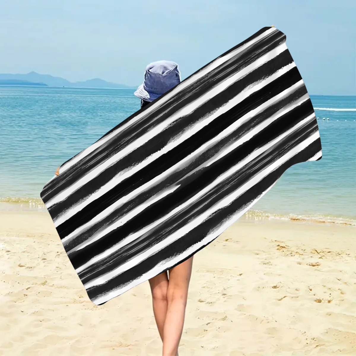 1pc fashionable colorful strip - Beach Towel Large 리뷰 및 가격