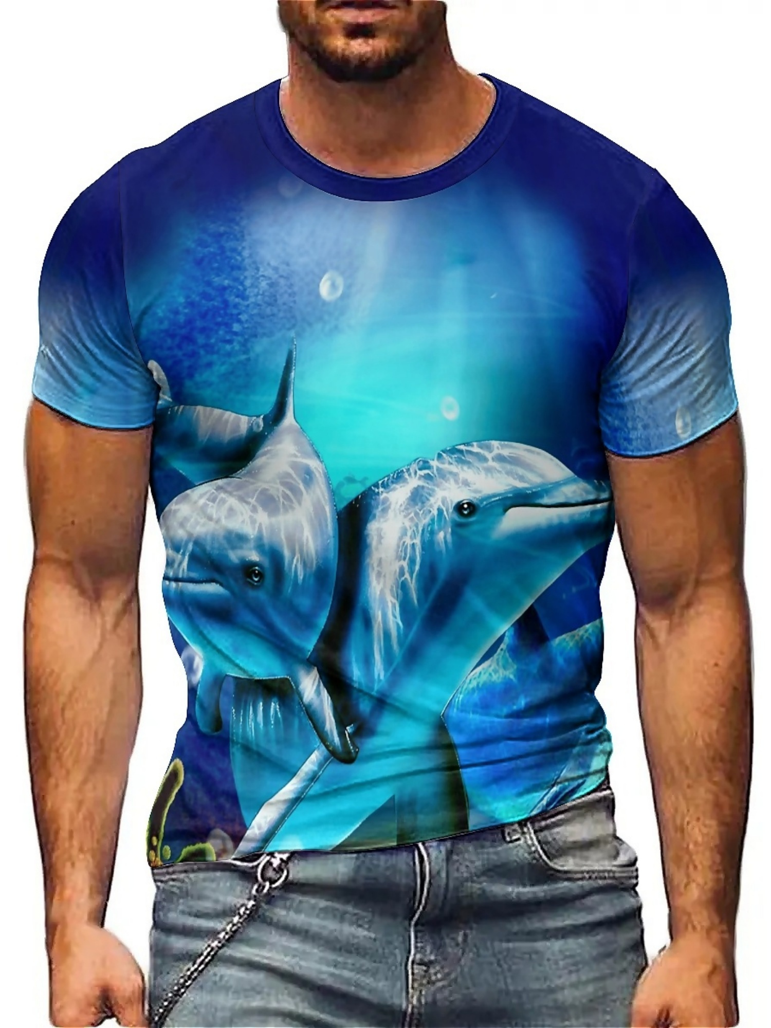 Men'S Ocean Animal Dolphin Pri - Tee Graphic Print 리뷰 및 가격