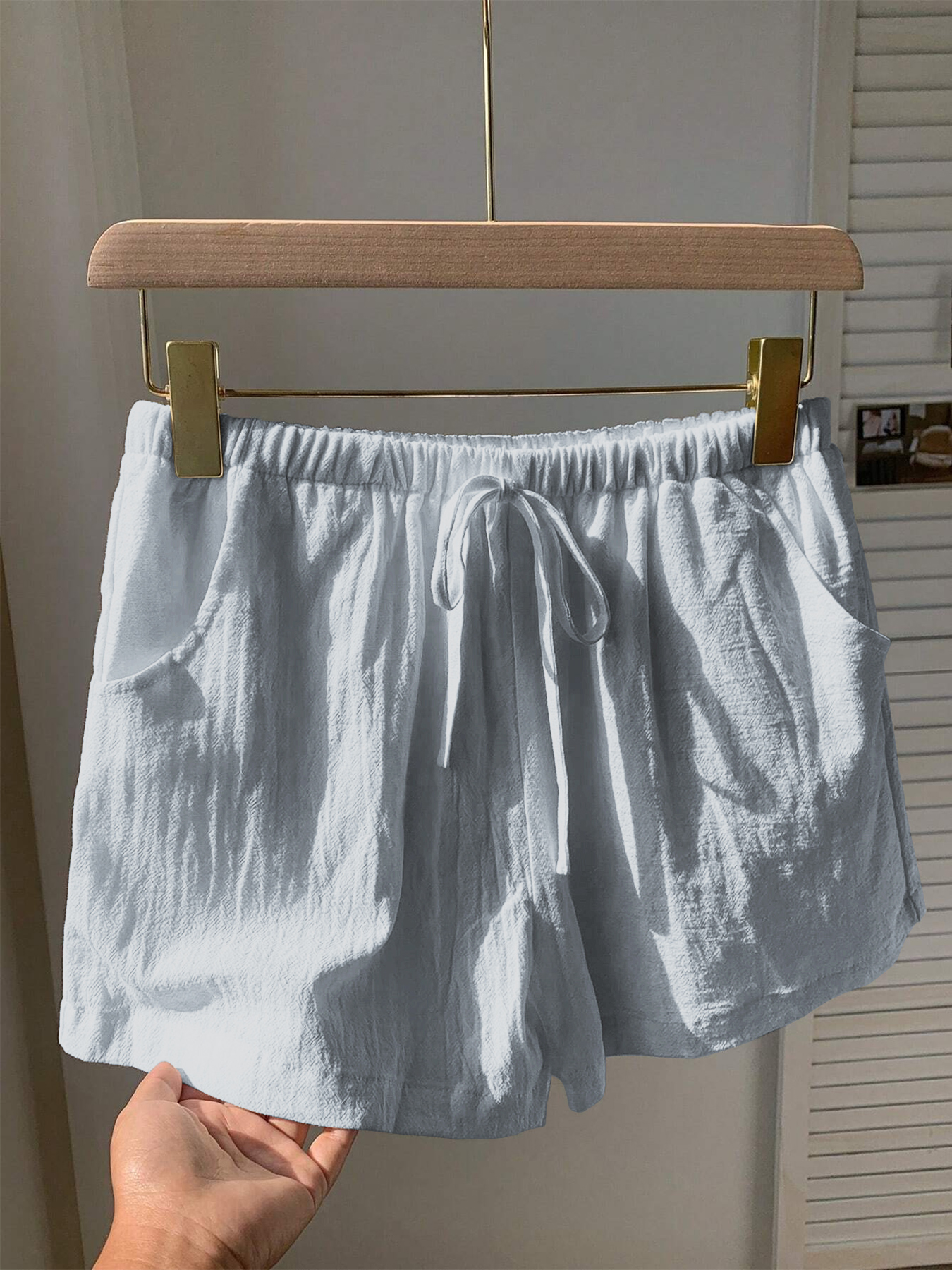 Ladies New Spring Summer Linen - Short Linen Drawstring 리뷰 및 가격
