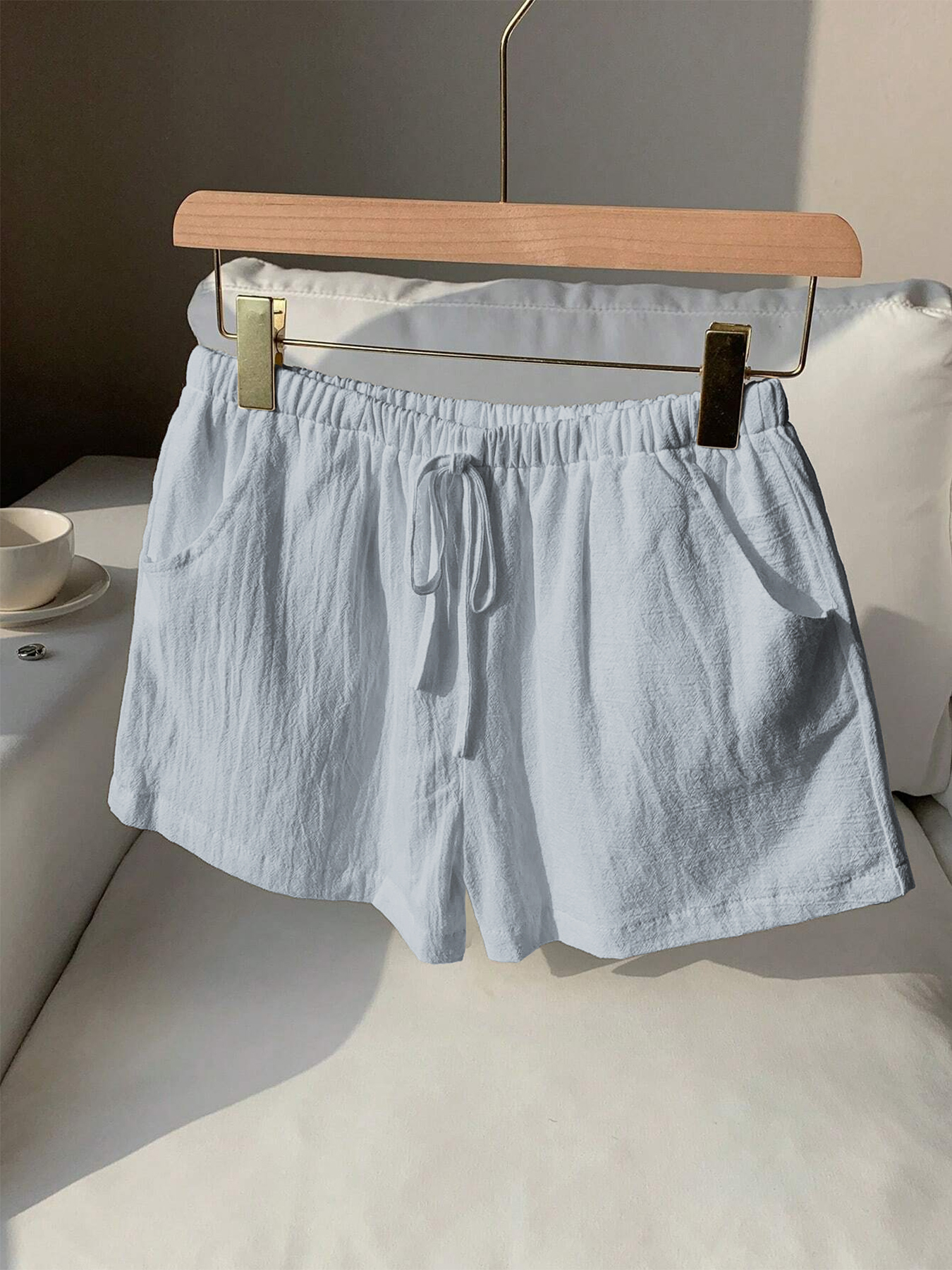 Ladies New Spring Summer Linen - Short Linen Drawstring 리뷰 및 가격